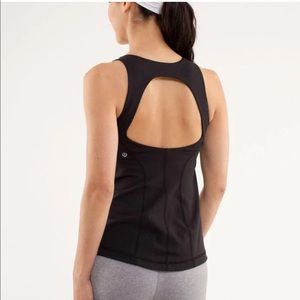 Lulu open back workout tank
